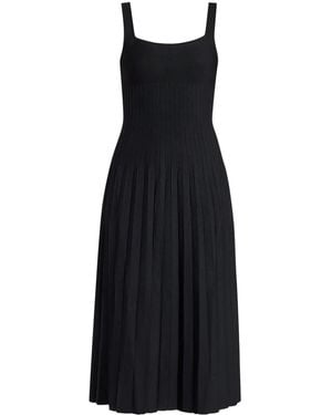 STAUD Ellison Knitted Midi Dress - Black