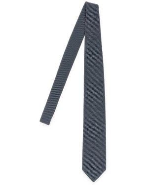 Brioni Jacquard Geometric-Pattern Tie - Blue