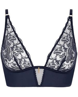 Aubade Satin Memories Triangle Bralette - Blue