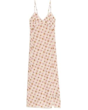Zadig & Voltaire Ramelil Stamp Orchid Straps Dress - Natural