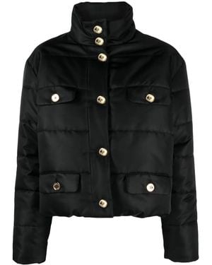 Moschino Button-Up Puffer Jacket - Black