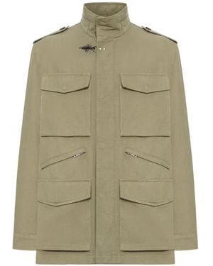 Fay Patch-Pocket Jacket - Green