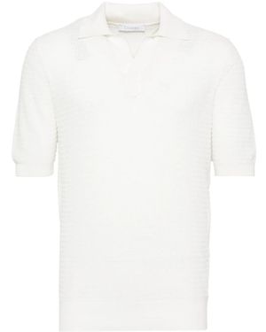 Cruciani Gestricktes Poloshirt - Weiß