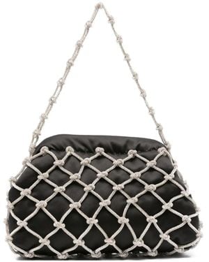 Rosantica Clutch Aus Satin Mit Kristallen - Schwarz