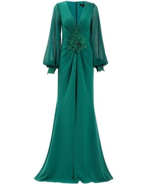 Tadashi Shoji Abito Da Sera Con Drappeggio - Verde