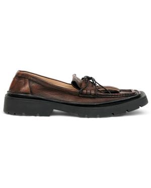 Maison Margiela Fringed Leather Loafers - White