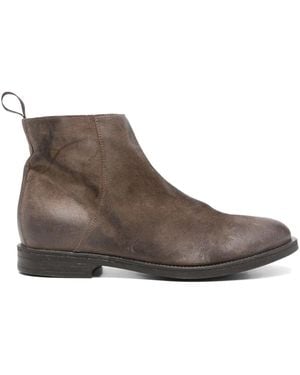 Moma Leather Ankle Boots - Brown