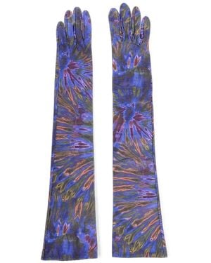 DSquared² Guantes Con Motivo Tie-Dye - Morado