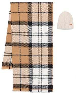 Barbour Check-Print Scarf - White