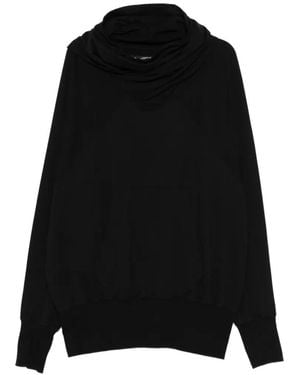 Julius Hoodie Mit V-Ausschnitt - Schwarz