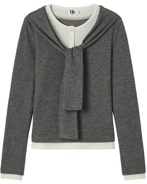 B+ AB Tied Top - Grey
