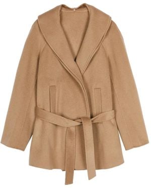 JNBY Manteau Ceinturé À Col Châle - Natural