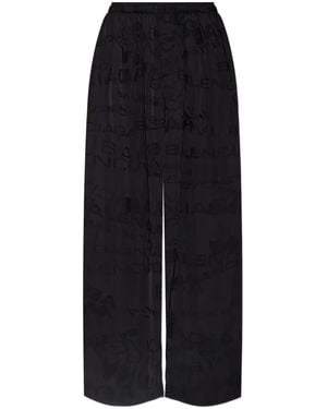 Balenciaga Logo Flared Trousers - Black