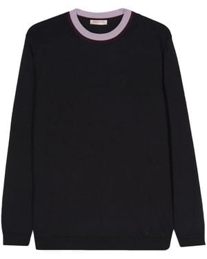 Valentino Garavani Maglione A Righe Vlogo - Nero