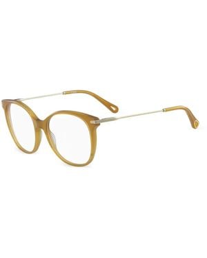 Chloé Round Frame Glasses - Yellow