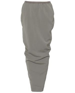 Rick Owens Soft Pillar Maxirock - Grau