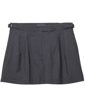 Prada Light Mohair Miniskirt - Gray
