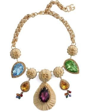Dolce & Gabbana Gem-Embellished Necklace - Metallic