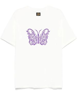 Needles Camiseta con logo estampado - Blanco