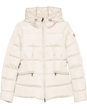 Moncler Hooded Quilted Jacket - Natural