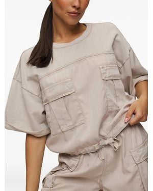Deha Camiseta con detalle de bolsillo - Gris