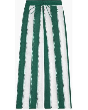 Calle Del Mar Cabana Striped Knit Trousers - Green