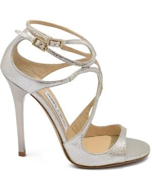 Jimmy Choo Buckled Strap Lance Sandals - Metallic