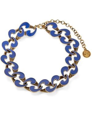 Etro Emaillierte Halskette Mit Paisleymuster - Blau