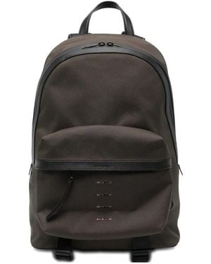 Paul Smith Sac À Dos À Liseré En Cuir - Noir