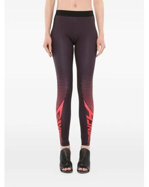Givenchy Leggins Con Logo Estampado - Negro