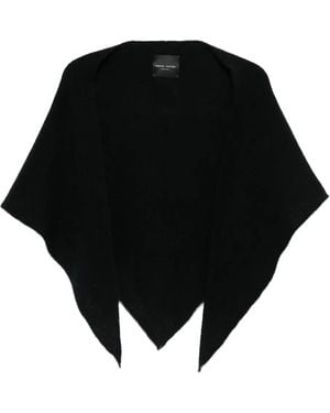 Roberto Collina Triangular Cashmere-Blend Scarf - Black