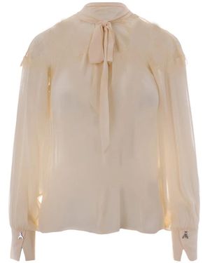 Patrizia Pepe Tie-Neck Blouse - Natural