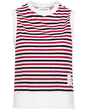 Thom Browne Top A Righe - Rosso