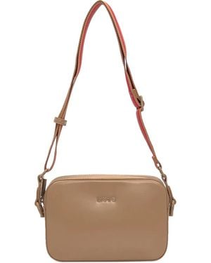Liu Jo Striped-Strap Shoulder Bag - Natural