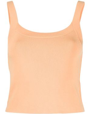 Heron Preston Scoop-Neck Cropped Tank Top - Pink
