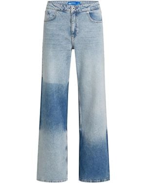 Karl Lagerfeld Zweifarbige Schlagjeans - Blau