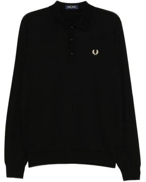 Fred Perry Polo Con Logo Ricamato - Nero