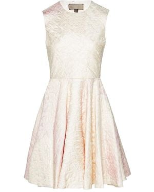 Giambattista Valli Textured Full-Skirt Midi Dress - Natural