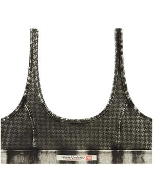 DIESEL Ariel Dunk BH mit Hahnentritt-Print - Grau
