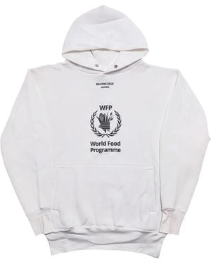 Balenciaga Sudadera Con Capucha De X World Food Programme - Blanco