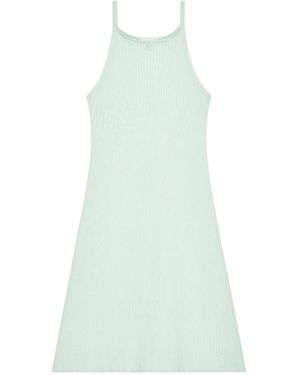 Courreges Vestido Corto De Canalé - Verde