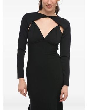 Roland Mouret デタッチャブルスリーブ ドレス - ブラック