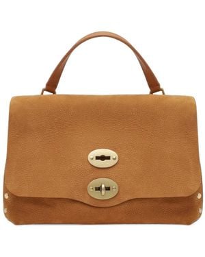 Zanellato Small Postina Stud-Embellished Tote Bag - Brown