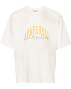 A PAPER KID Logo-Print Cotton T-Shirt - White