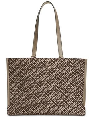 Tommy Hilfiger Monogram-Print Tote Bag - Brown