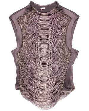 Cult Gaia Haut Taraji À Perles - Purple