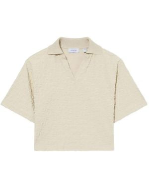 Off-White c/o Virgil Abloh Logo-Pattern Cropped T-Shirt - White