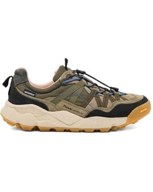 Flower Mountain Panelled Toggle-Fastening Trainers - Natural