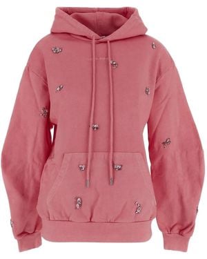 Des Phemmes Hoodie Mit Kristallverzierung - Pink