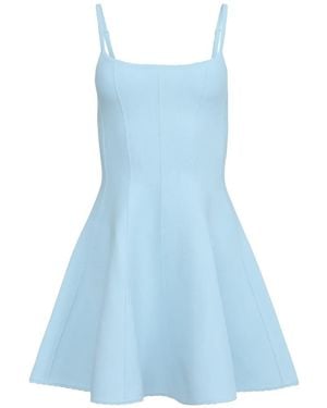 Fleur du Mal Flared Corset Mini Dress - Blue